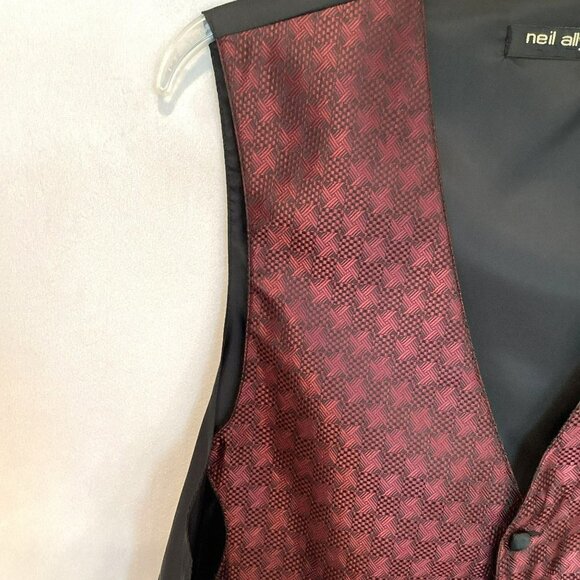 Neil Allyn Men's Formal Pocketed Vest Covered Buttons Size Large - Picture 4 of 8